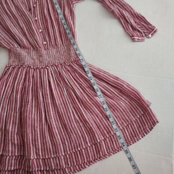 Rails Linen Blend Jasmine Lucia Stripe Mini Dress Size Small - Picture 7 of 11
